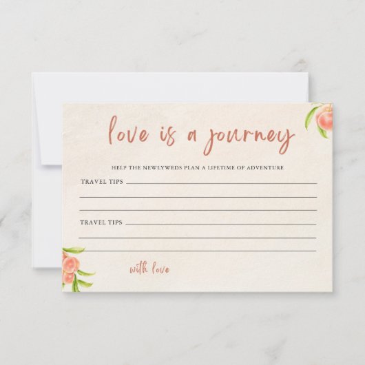 愛はアドベンチャージャーニーブライダルシャワーカード サンキューカード (正面)