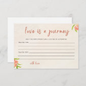 愛はアドベンチャージャーニーブライダルシャワーカード サンキューカード (正面/裏面)