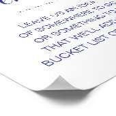 愛はアドベンチャーネイビーブルーバケットリスト結婚の ポスター (角)