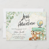 愛はアドベンチャーユーカリプタスブライダルシャワー 招待状 (正面)