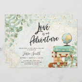 愛はアドベンチャーユーカリプタスブライダルシャワー 招待状 (正面/裏面)