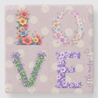 愛はアンサーストーンのコースター ストーンコースター