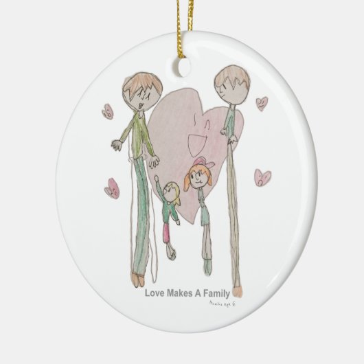 愛はアンニカによって家族を作ります--オーナメント セラミックオーナメント (左)