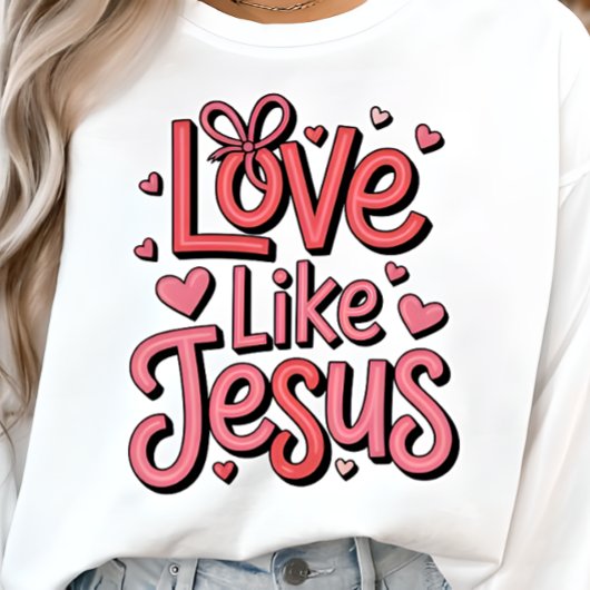 愛はイエスのようなキリスト教女性用Tシャツ Tシャツ