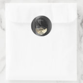 愛はウイルスガールコロナウイルス金ゴールド顔マスク ラウンドシール (バッグ)