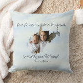 愛はウェストバージニアに住む州の形をした写真 クッション (ブランケット)