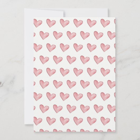 愛はエアガレンティンのハートブライダルシャワーにある 招待状 (裏面)