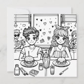 愛はエアダイナーに入っている | 大人のカラーリングページ (正面)