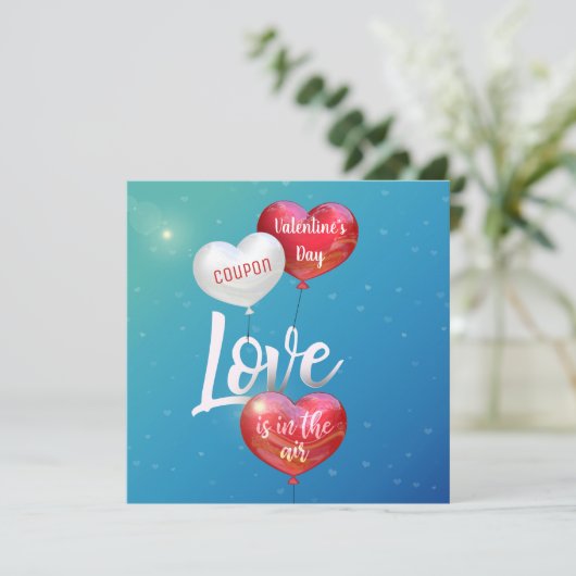 愛はエアバレンタインのバルーンのクーポン中 シーズンカード (スタンド正面)