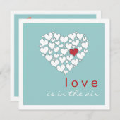 愛はエアバレンタインデーパーティの招待状 招待状 (正面/裏面)