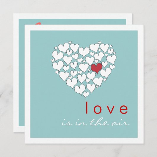 愛はエアバレンタインデーパーティの招待状 招待状 (正面/裏面)