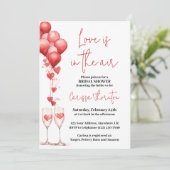 愛はエアバレンタインハートブライダルシャワー 招待状 (スタンド正面)