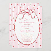愛はエアボウブライダルシャワーバレンタイン 招待状 (正面/裏面)