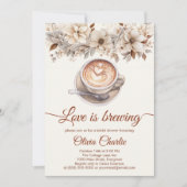 愛はエレガント醸造ブライダルシャワーコーヒー 招待状 (正面)