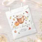 愛はカボチャのコーヒーを醸造しているブライダルシャワー フェイバーバッグ (クリップ留めされた状態)