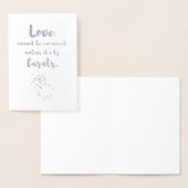 愛はカラットのダイヤモンドの銀ぱくによって測定されます 箔カード (ディスプレー)