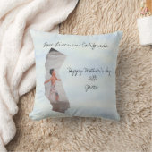 愛はカリフォルニアに住む州の形をしたカスタム写真 クッション (ブランケット)