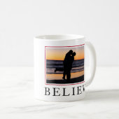 愛はクリスチャンの写真を必パーソナライズされたず失う コーヒーマグカップ (正面右)