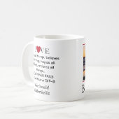 愛はクリスチャンの写真を必パーソナライズされたず失う コーヒーマグカップ (正面左)