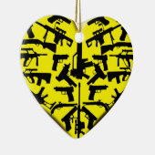 愛はクリスマスのオーナメントを撃ちます セラミックオーナメント (右)