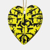 愛はクリスマスのオーナメントを撃ちます セラミックオーナメント (左)