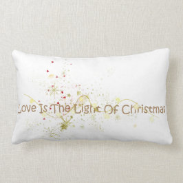 愛はクリスマスの枕のライトです ランバークッション