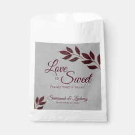 愛はグレーの葉甘いブルゴーニュ結婚ー フェイバーバッグ