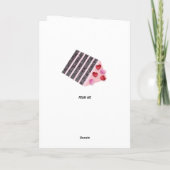 愛はケーキの最後の部分のような誕生日 カード (裏面)