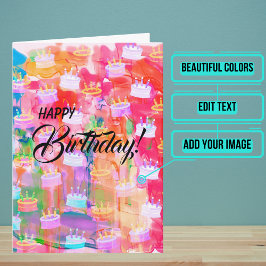 愛はケーキの最後の部分のような誕生日 カード