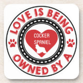 愛はコッカースパニエル犬が所有している コースター (正面)