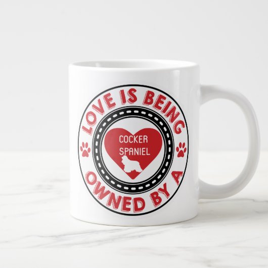 愛はコッカースパニエル犬が所有している ジャンボコーヒーマグカップ (右)