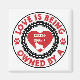 愛はコッカースパニエル犬が所有している マグネット