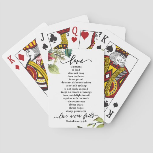 愛はコリント人聖なる書物、 経典Verse Coule's トランプ (裏面)