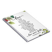 愛はコリント人聖なる書物、 経典Verse Coule's ノートブック (右側)