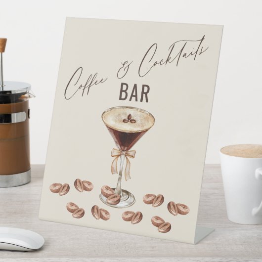 愛はコーヒーとカクテルの醸造バー 台座サイン (インサイチュ)