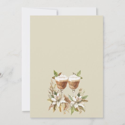 愛はコーヒーのブライダルシャワーの招待状を醸造している 招待状 (裏面)