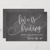 愛はコーヒーの醸造のバーのサイン結婚である (正面/裏面)