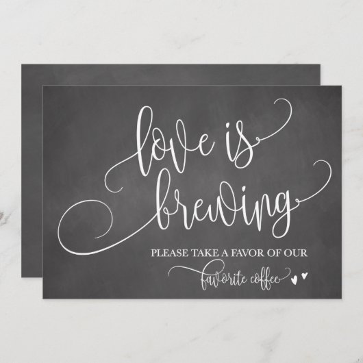 愛はコーヒーの醸造のバーのサイン結婚である (正面/裏面)