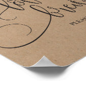 愛はコーヒーの醸造のバーのサイン結婚である ポスター (角)