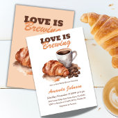 愛はコーヒーの醸造フランスのブライダルシャワー 招待状