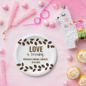 愛はコーヒーをテーマにしたブライダルシャワー ペーパープレート (パーティー)