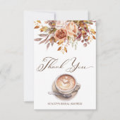 愛はコーヒーを淹れる 秋のブライダルシャワー サンキューカード (正面)