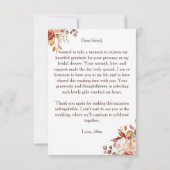 愛はコーヒーを淹れる 秋のブライダルシャワー サンキューカード (裏面)