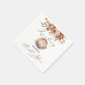 愛はコーヒーを淹れる 秋のブライダルシャワー スタンダードカクテルナプキン (角)