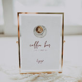 愛はコーヒーを醸造しているバーサイン ポスター