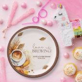 愛はコーヒーを醸造しているブライダルシャワーブランチ ペーパープレート (パーティー)