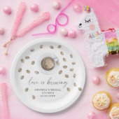 愛はコーヒーを醸造しているブライダルシャワー ペーパープレート (パーティー)