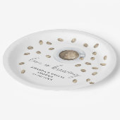 愛はコーヒーを醸造しているブライダルシャワー ペーパープレート (アングル)