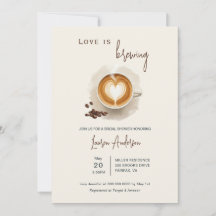 愛はコーヒーを醸造しているブライダルシャワー