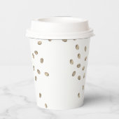 愛はコーヒーを醸造しているブライダルシャワー 紙コップ (裏面)